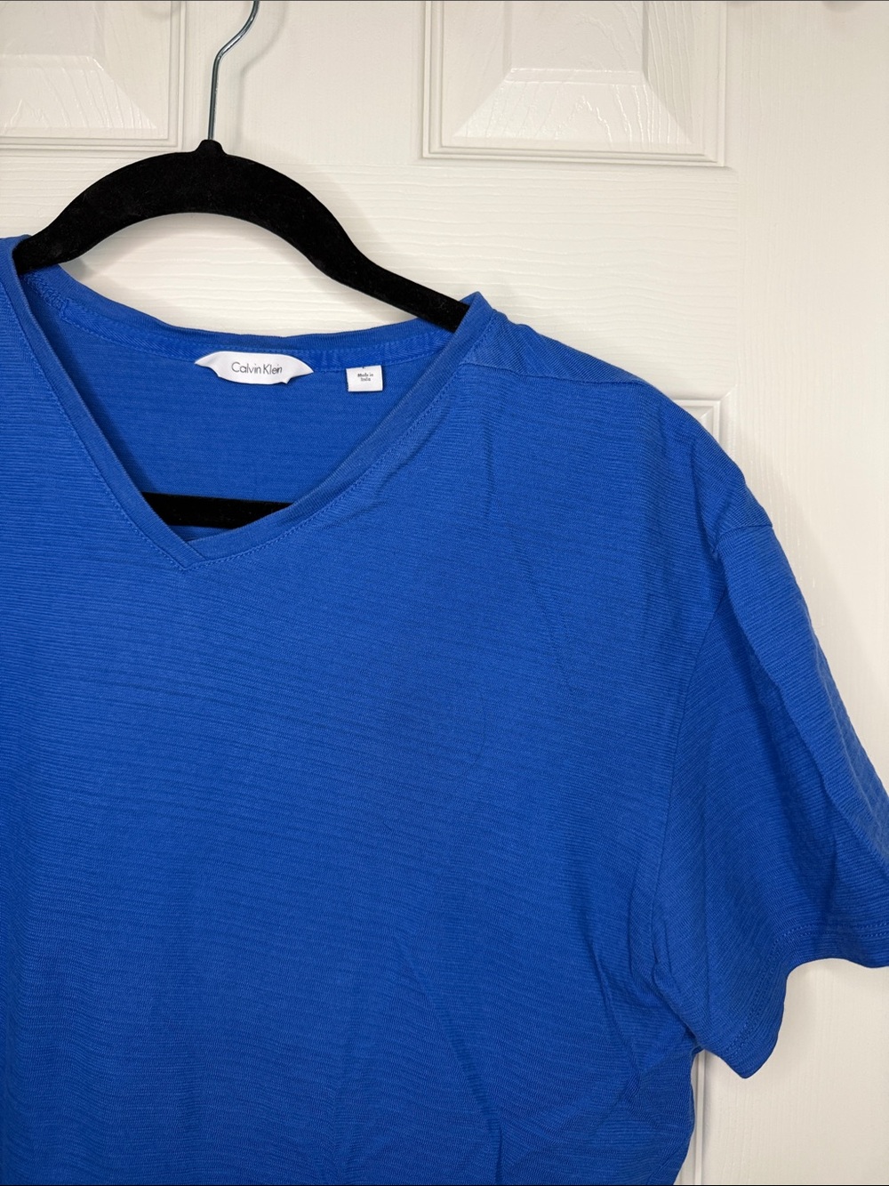 Calvin Klein V-Neck Tee in Royal Blue